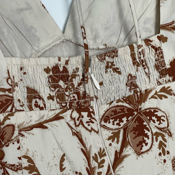 Abercrombie & Fitch Floral Maxi Dress - Cream and Brown - Picture 5 of 10